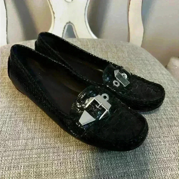 Stuart Weitzman Snakeskin Loafers Size 8M - Picture 4 of 9